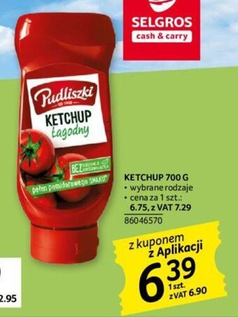 Selgros Pudliszki ketchup 700g oferta