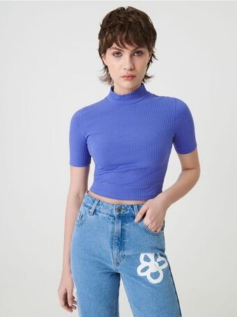 Sinsay Crop top w prążki oferta