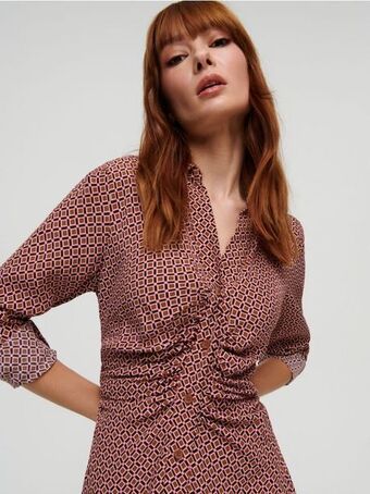 Sinsay Sukienka mini koszulowa oferta