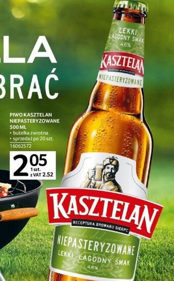 Selgros PIWO KASZTELAN NIEPASTERYZOWANE 500ML oferta