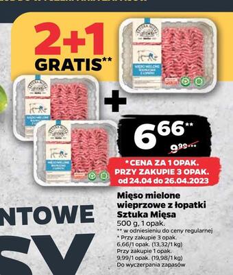 Netto Mięso mielone wieprzowe z łopatki sztuka mięsa oferta