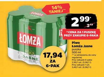 Netto Piwo łomża jasne oferta