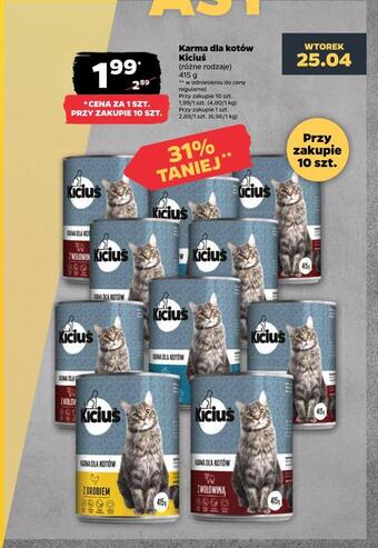 Netto Karma dla kotów kiciuś oferta