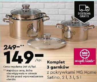 Biedronka MG home Komplet 3 garnków oferta