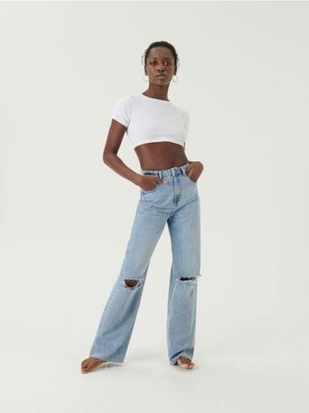 Sinsay Crop top w prążki oferta