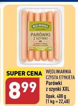 ALDI Parówki z szynki wędliniarnia czysta etykieta oferta