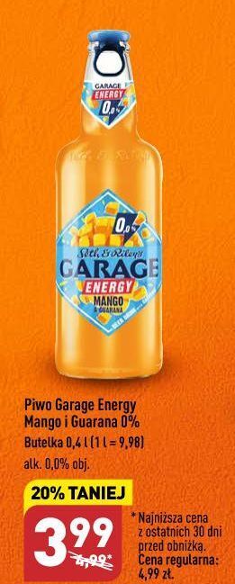 ALDI Piwo garage energy mango oferta