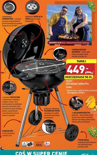 ALDI Grill kulowy caldera pro enders oferta