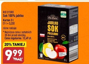 ALDI Sok jabłkowy półsłodki rio d'oro oferta