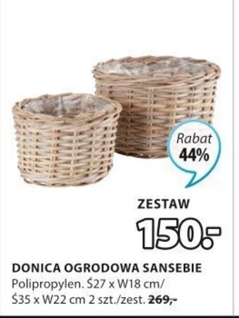 JYSK DONICA OGRODOWA SANSEBIE 2szt. oferta
