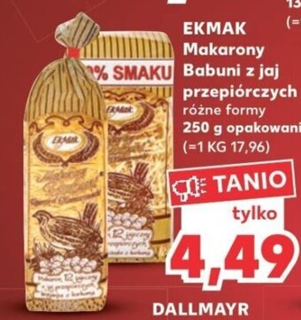 Kaufland Ekmak Makarony Babuni z jaj przepiórczych 250g oferta