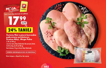 Biedronka Kraina Mięs Świeży filet z piersi kurczaka pakowany próżniowo 1kg oferta