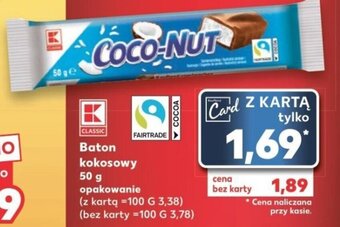 Kaufland Baton kokosowy 50 g opakowanie oferta