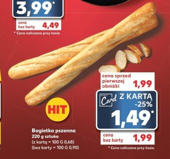 Kaufland Bagietka pszenna 220 g sztuka oferta