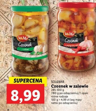 Lidl SOL&MAR Czosnek w zalewie 285-300 g oferta