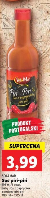 Lidl SOL&MAR Sos piri-piri 195ml oferta