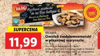 Lidl SOL&MAR Omułek śródziemnomorski w pikantnej marynacie 3 x 78g oferta