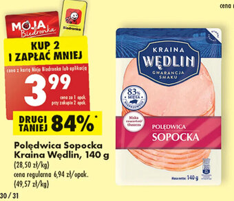Biedronka Kraina Wędlin Polędwica Sopocka 140 g oferta