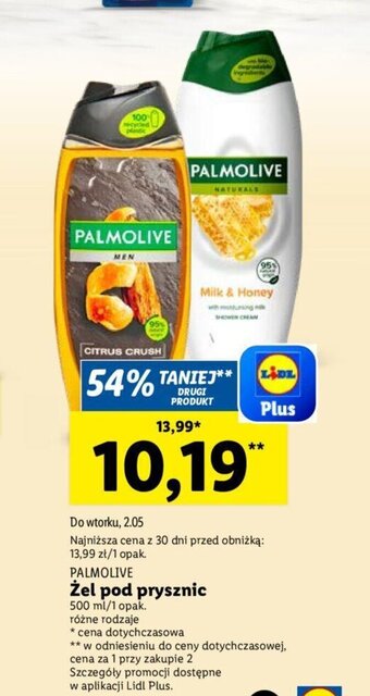 Lidl PALMOLIVE Żel pod prysznic 500ml oferta