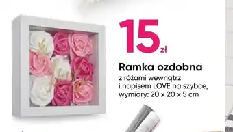 Pepco Ramka ozdobna z różami wewnątrz i napisem LOVE na szybce oferta