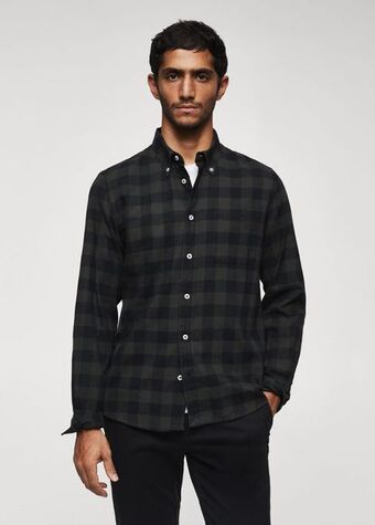MANGO Flanelowa koszula w kratę oferta