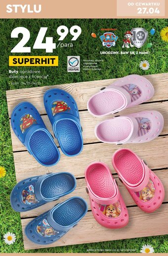 Biedronka Buty ogrodowe dziecięce oferta