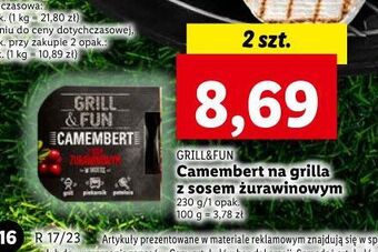 Lidl Ser camembert z sosem żurawinowym grill and fun oferta