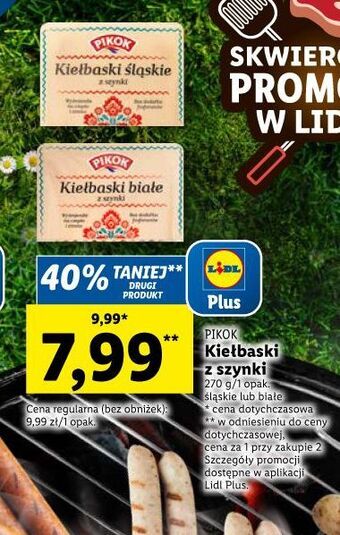 Lidl Kiełbaski śląskie z szynki pikok oferta