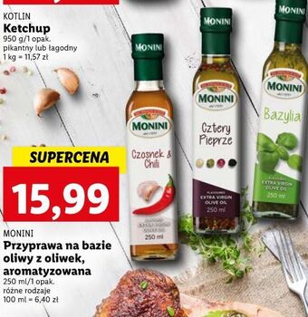 Lidl Oliwa z oliwek czosnek & chilli monini oferta