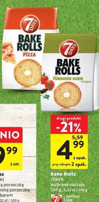 Intermarche Bake rolls pizza 7 days rolls oferta