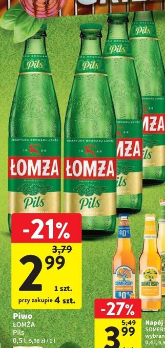 Intermarche Piwo łomża pils oferta