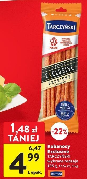 Intermarche Kabanosy drobiowe tarczyński exclusive oferta