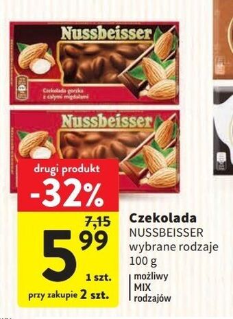 Intermarche Czekolada mleczna z całymi migdałami alpen gold nussbeisser oferta