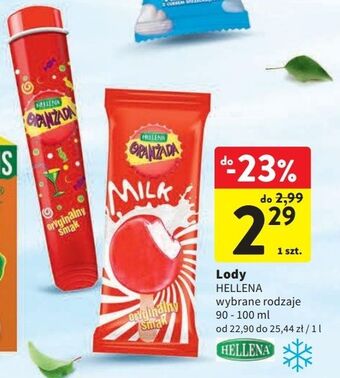 Intermarche Lód w tubce hellena oranżada oferta