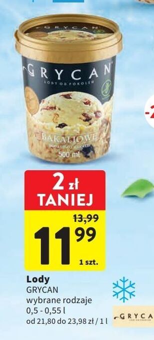 Intermarche Lody bakaliowe grycan oferta