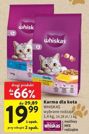 Intermarche Karma dla kota whiskas sterile oferta