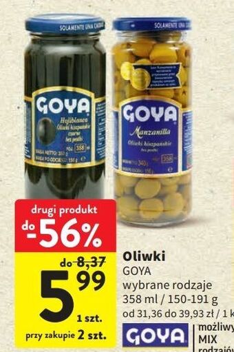 Intermarche Oliwki zielone bez pestek goya oferta