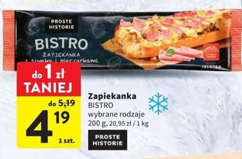 Intermarche Zapiekanka z szynką i pieczarkami iglotex proste historie bistro oferta