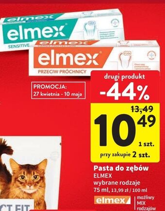 Intermarche Pasta do zębów z aminofluorkiem elmex sensitive oferta