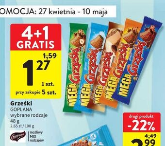 Intermarche Wafelek orzechowy w czekoladzie mlecznej grześki mega oferta