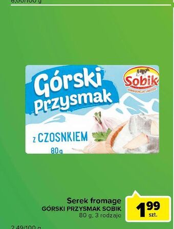 Carrefour Express Masło osełka górska o smaku czosnku sobik oferta