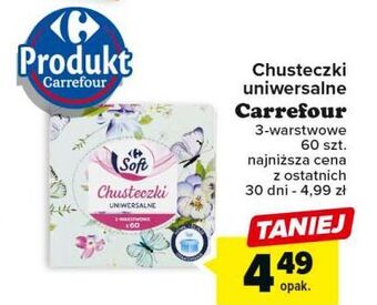 Carrefour Chusteczki higieniczne uniwersalne carrefour soft oferta