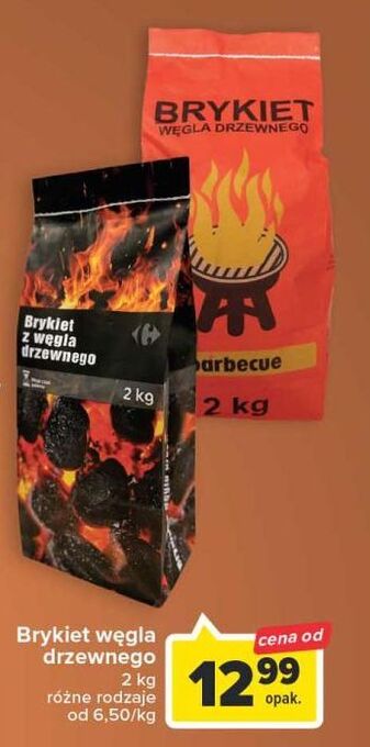 Carrefour Brykiet węgla drzewnego oferta