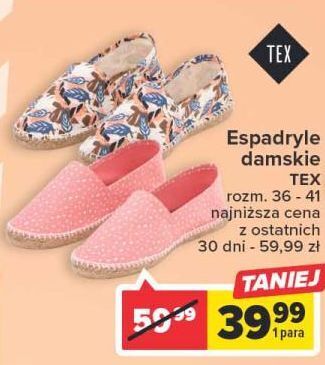 Carrefour Espadryle damskie 36-41 tex oferta