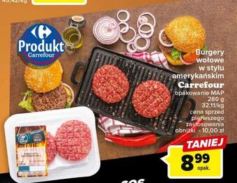 Carrefour Burgery wołowe amerykańskie carrefour targ świeżości oferta
