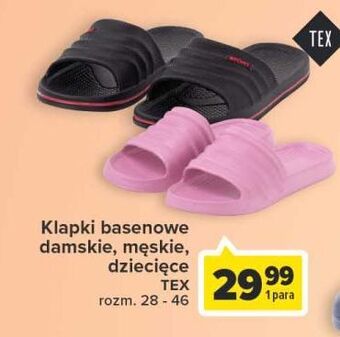 Carrefour Klapki basenowe męskie 28-46 tex oferta
