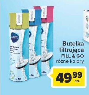 Carrefour Butelka filtrująca active 600 ml różowa brita fill&go active oferta