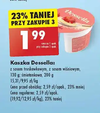 Biedronka Kaszka z sosem truskawkowym oferta