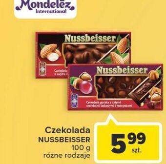 Carrefour Czekolada gorzka z całymi orzechami laskowymi i rodzynkami alpen gold nussbeisser oferta