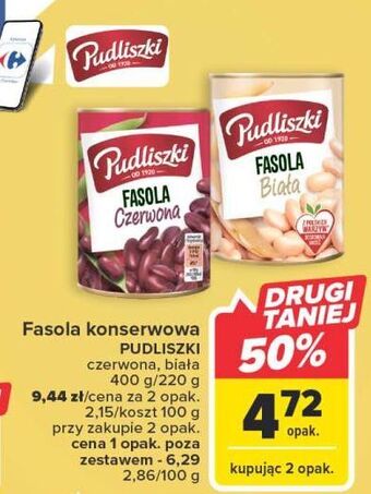 Carrefour Fasola czerwona pudliszki oferta